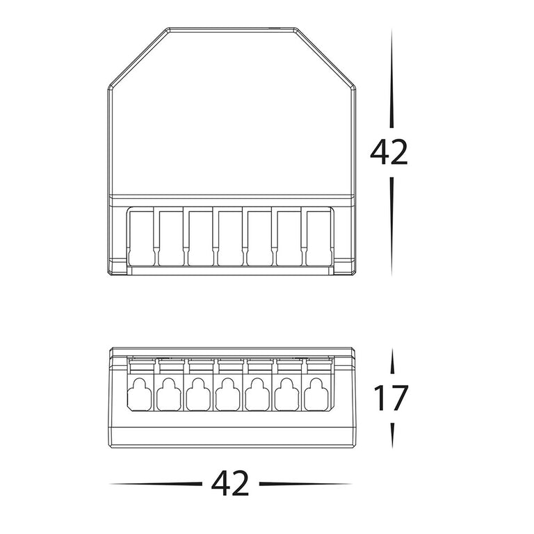 12 - 24V DC Single Channel RF With Push Dim Receiver - HV9271