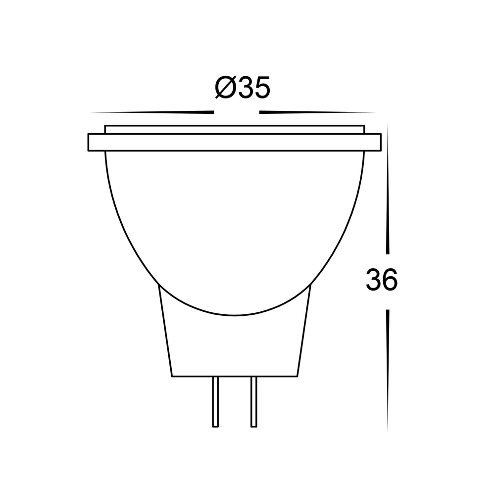 3W 12V DC MR11 4000K LED Globe / Neutral White - HV9311N