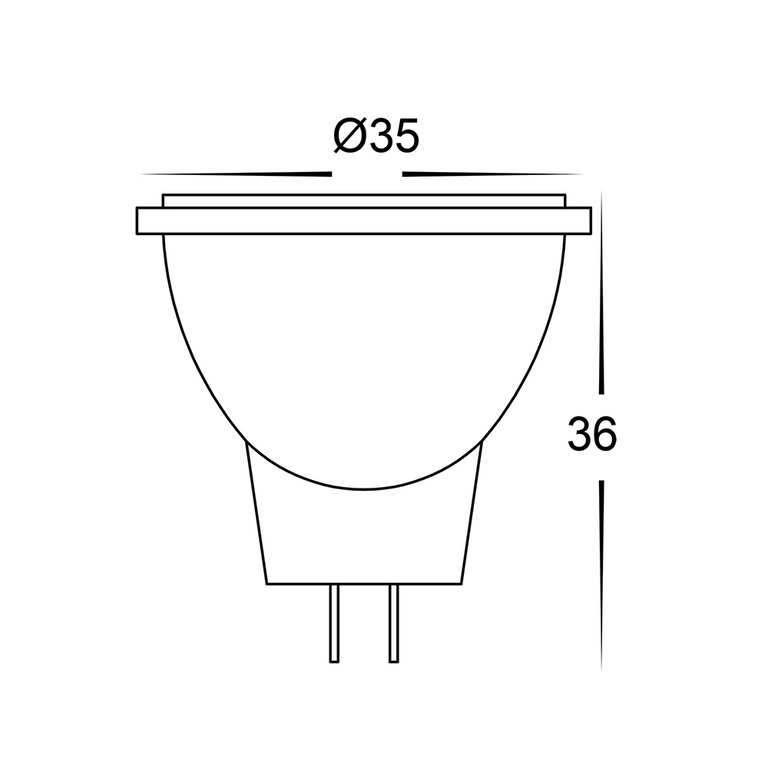 3W 12V DC MR11 3000K LED Globe / Warm White - HV9311W