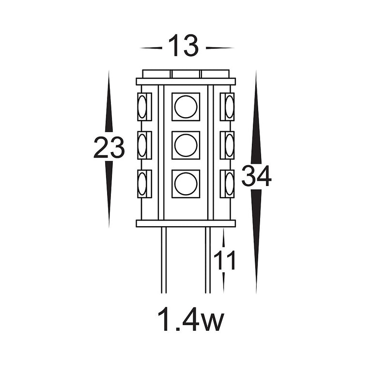 1.4W 12V DC G4 Bi Pin LED Globe / Blue - HV9528