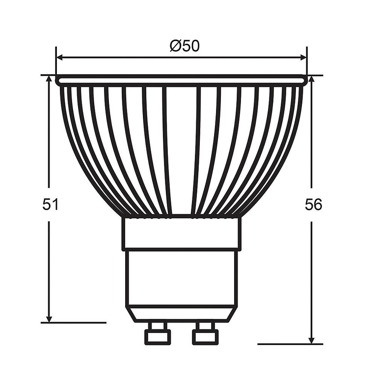 High Output 5W 240V Dimmable GU10 COB LED Globe / Green - HV9555G
