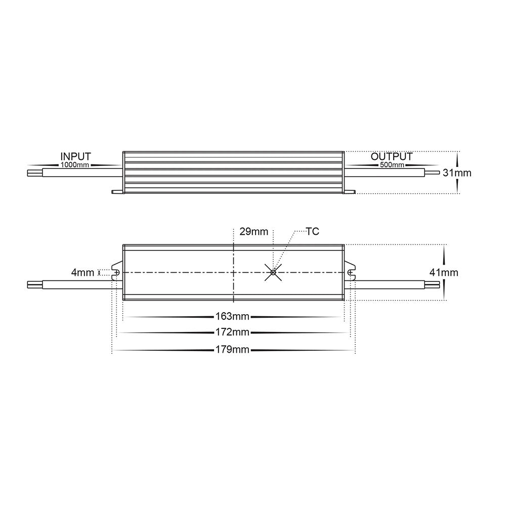 Weatherproof 60W 24V DC IP66 LED Driver - HV9653-24V