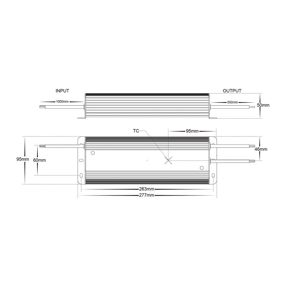 High Power Factor 275W 12V DC IP66 LED Driver -  HV9658-12V275W