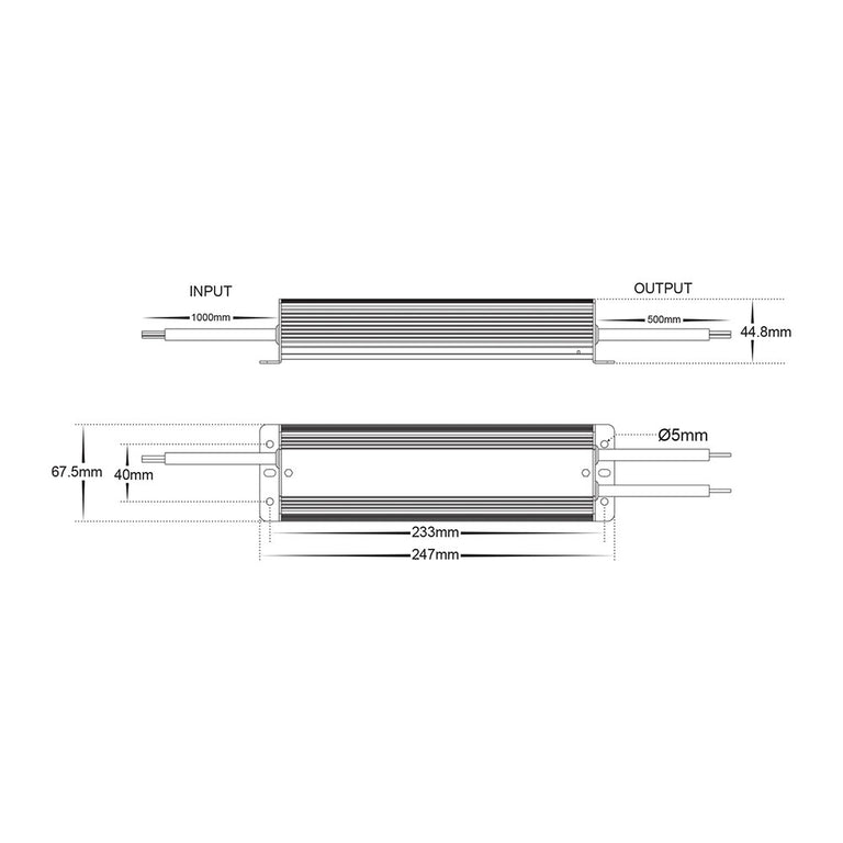 High Power Factor 200W 24V DC IP66 LED Driver -  HV9658-24V200W