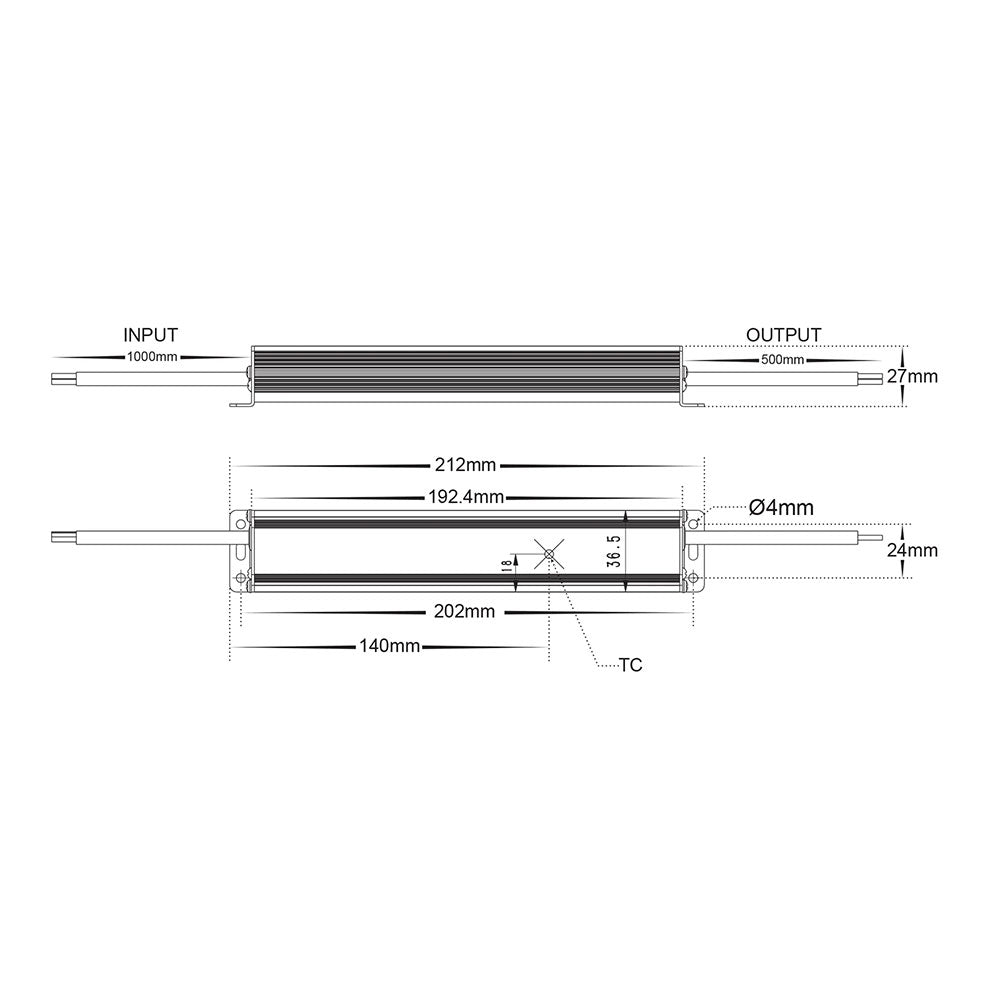 High Power Factor 30W 24V DC IP66 LED Driver -  HV9658-24V30W