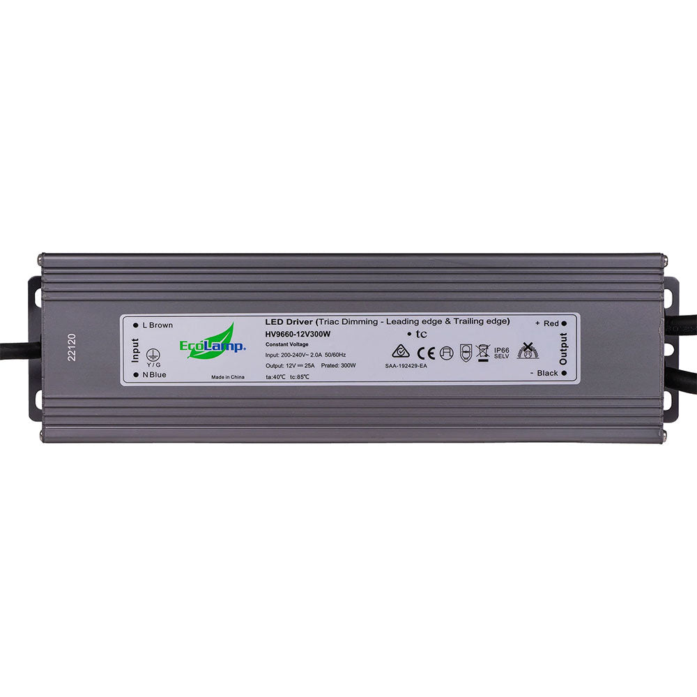 Triac Weatherproof 300W 12V DC Dimmable LED Driver - HV9660-12V300W