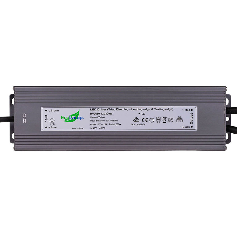 Triac Weatherproof 300W 12V DC Dimmable LED Driver - HV9660-12V300W