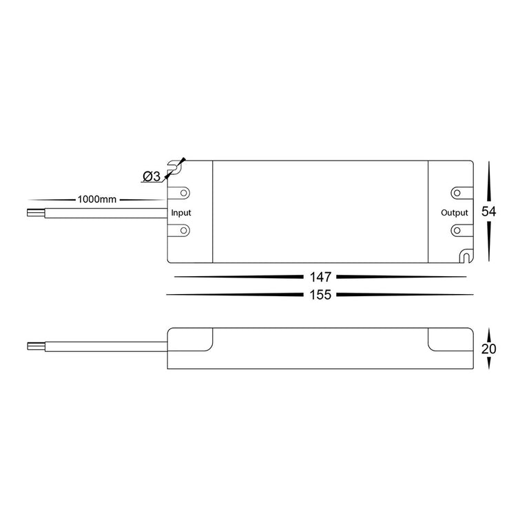 Triac Indoor 30W 24V DC LED Driver - HV9660-24V30W