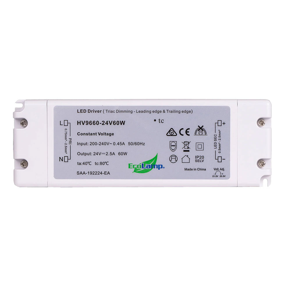 Triac Indoor 60W 24V DC LED Driver - HV9660-24V60W