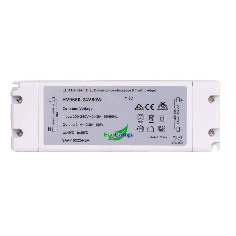 Triac Indoor 60W 24V DC LED Driver - HV9660-24V60W