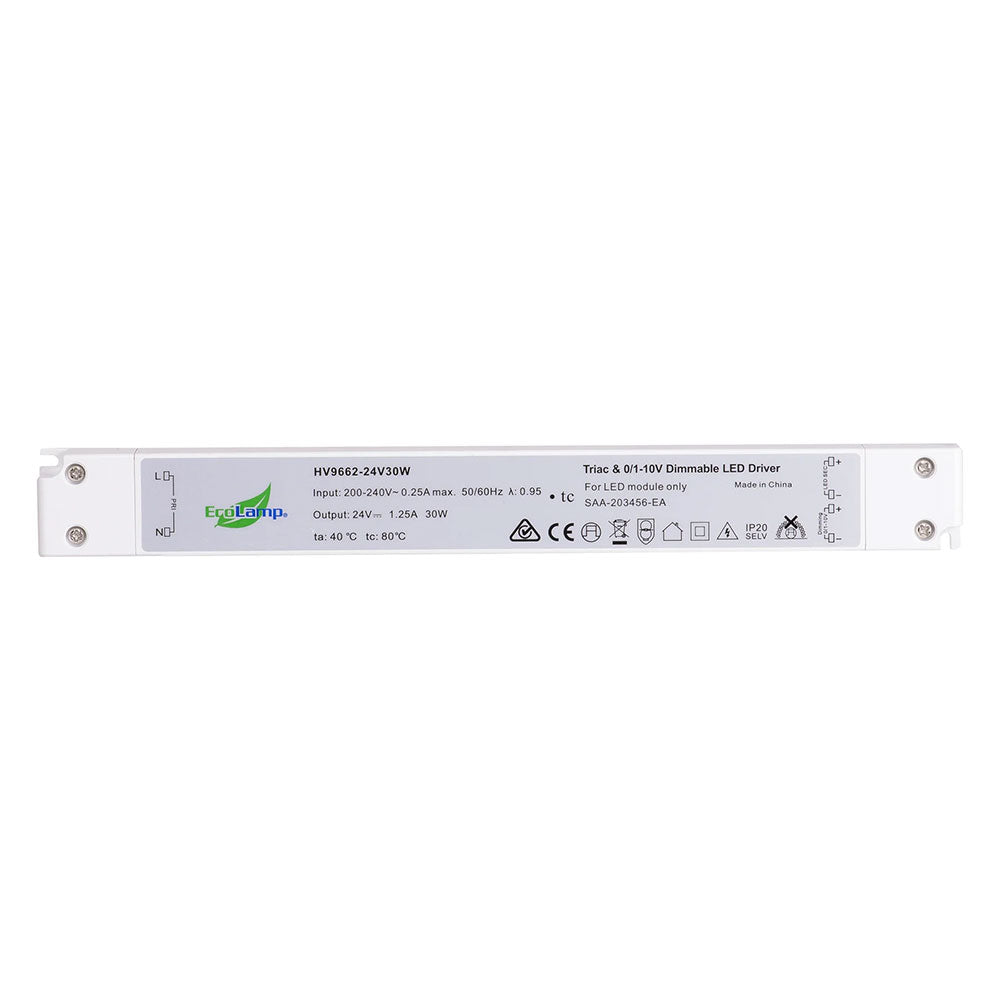 Triac + 0-1/10v 30W 24V DC Dimmable LED Driver - HV9662-24V30W