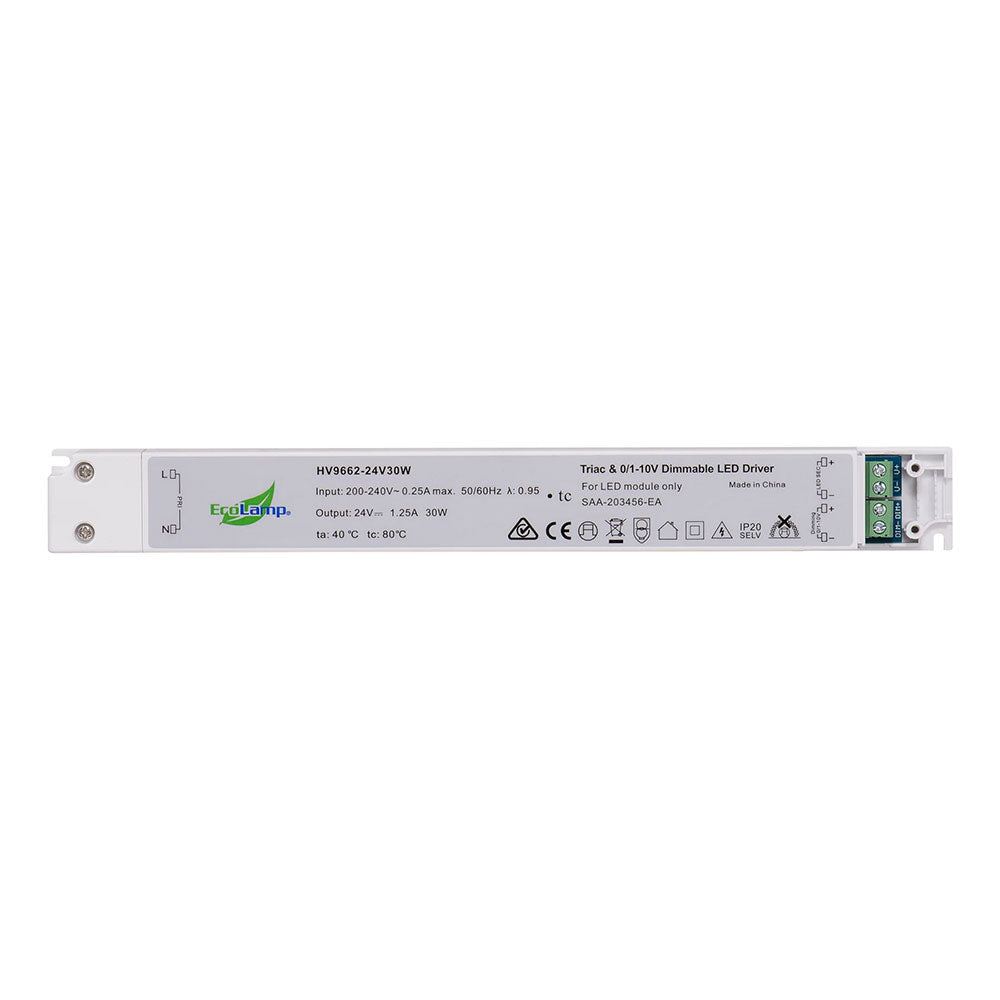 Triac + 0-1/10v 30W 24V DC Dimmable LED Driver - HV9662-24V30W