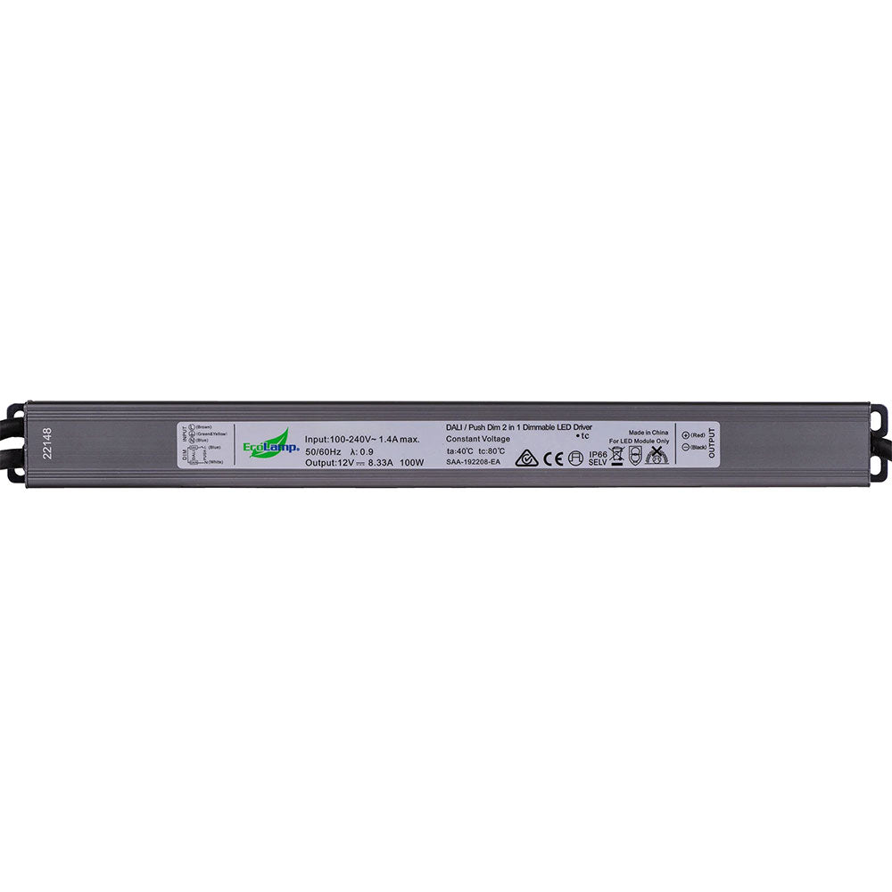 Dali 100W 24V DC LED Dali 2 + Push Dim Weatherproof Driver - HV96632-24V100W