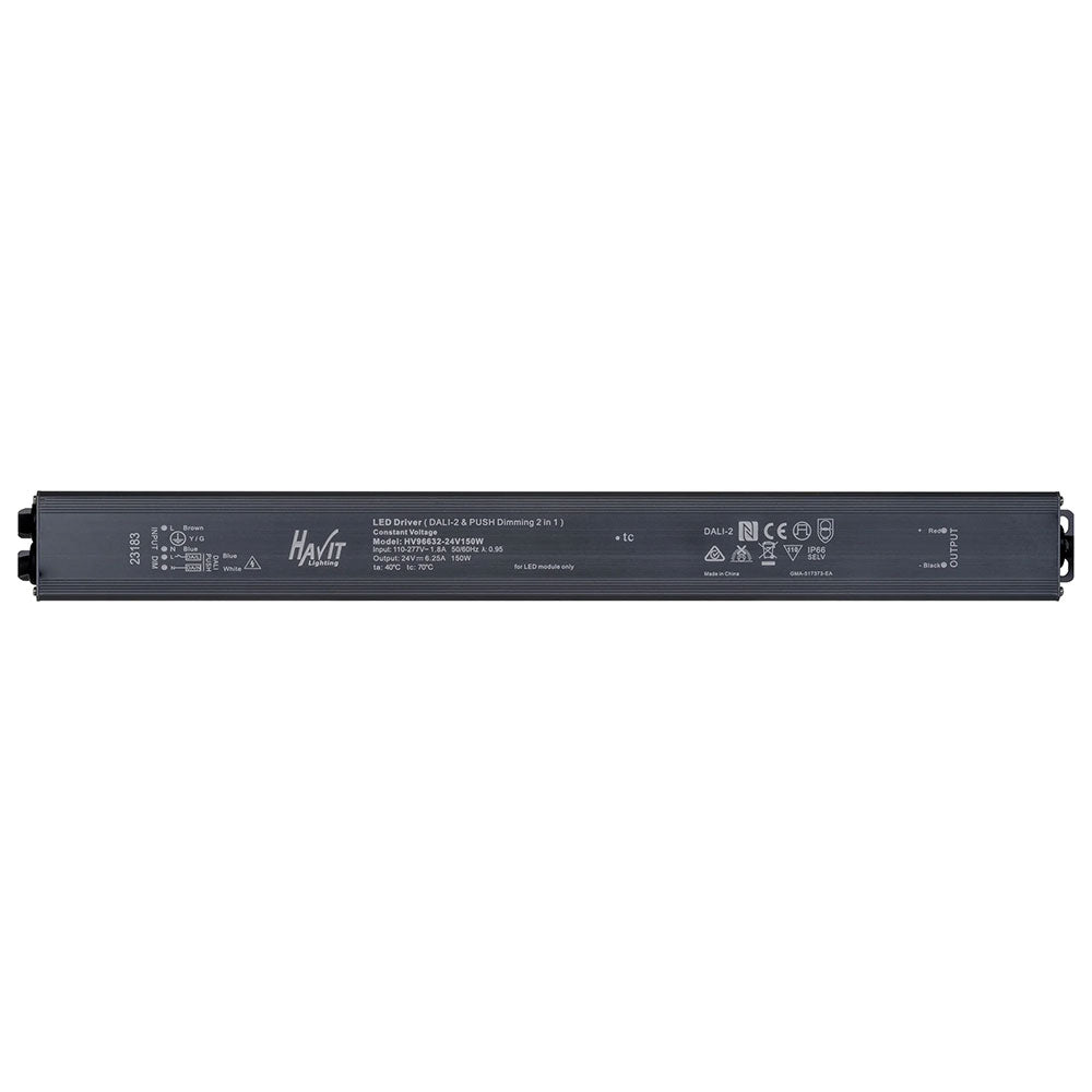 Dali 150W 12V DC LED Dali 2 + Push Dim Weatherproof Driver - HV96632-12V150W