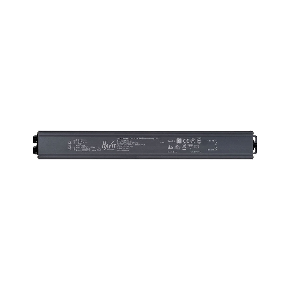 Dali 60W 12V DC LED Dali 2 + Push Dim Weatherproof Driver - HV96632-12V60W