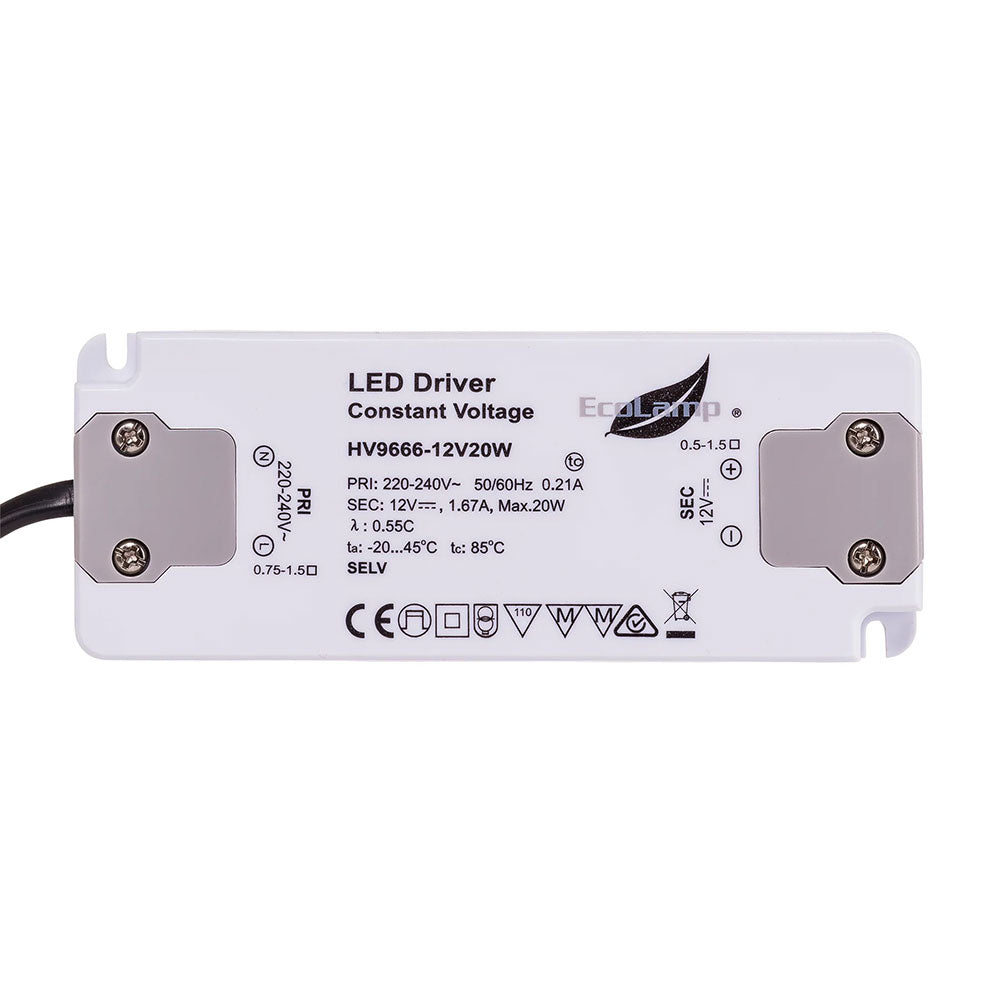 Indoor 20W 12V DC LED Driver - HV9666-12V20W