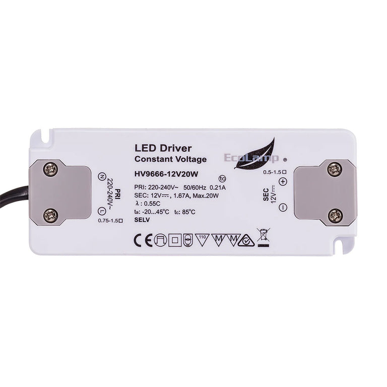 Indoor 20W 12V DC LED Driver - HV9666-12V20W