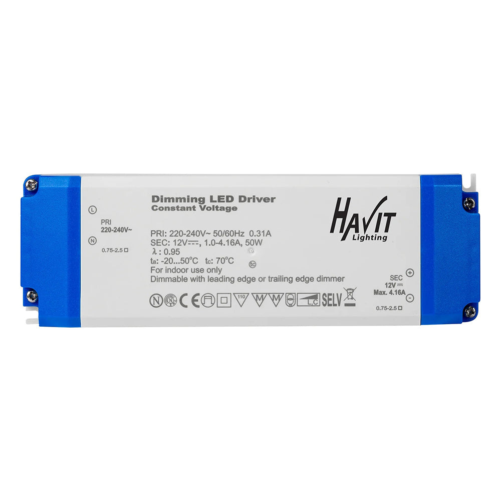 Indoor 50W 24V DC LED Constant Voltage Driver - HV9668-24V50W