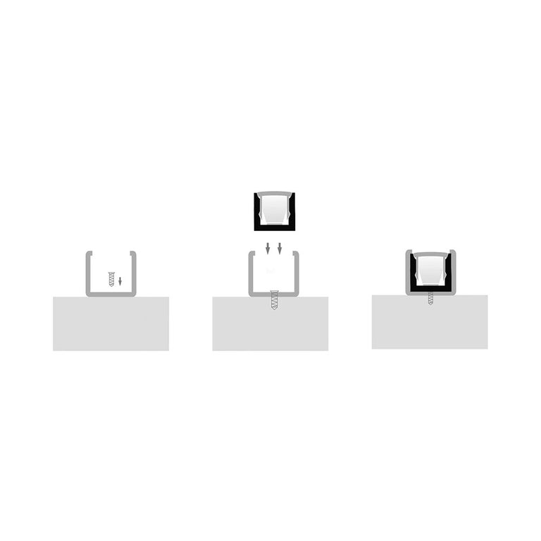 Micro Square 3 Meter 7x6.6mm Aluminium LED Profile - HV9693-0607-3M