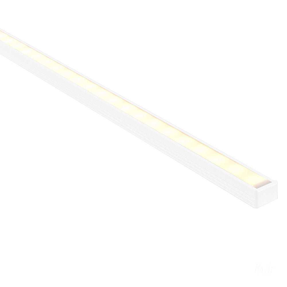 Shallow Square 1 meter 16x12mm Aluminium LED Profile White - HV9693-1612-WHT