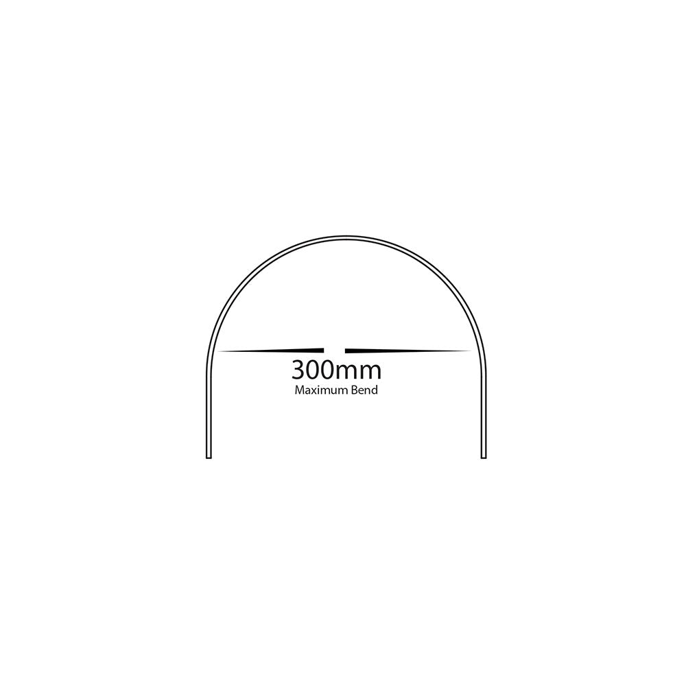 Shallow Square 1 Meter 18x6mm Bendable Aluminium LED Profile Silver - HV9693-1806