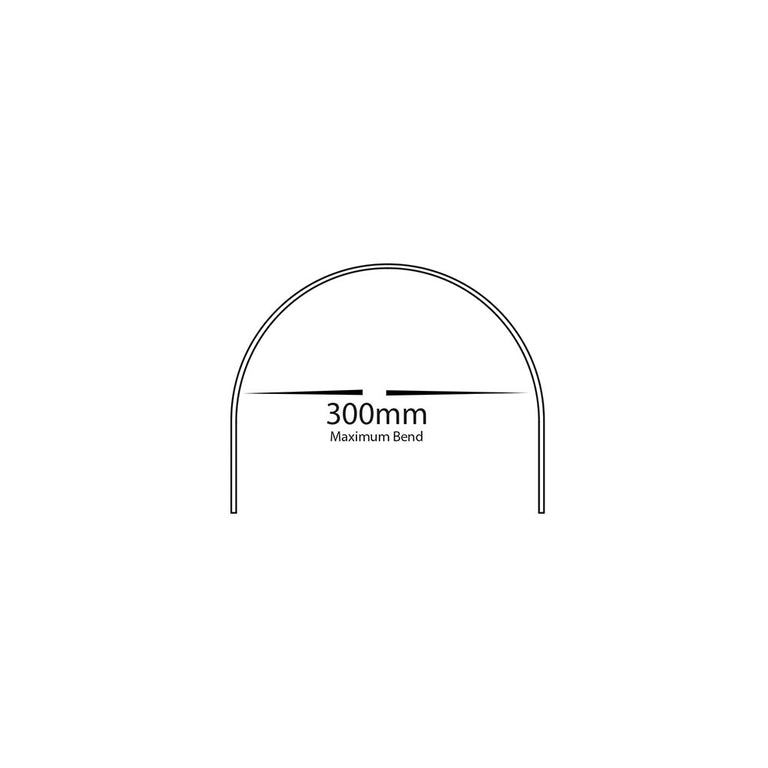 Shallow Square 1 Meter 18x6mm Bendable Aluminium LED Profile Silver - HV9693-1806