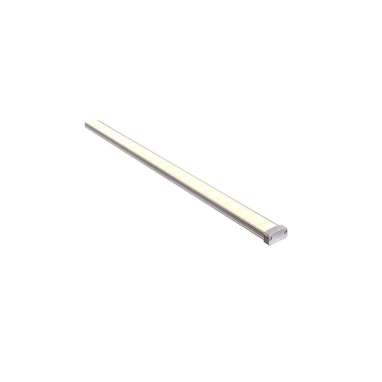 Shallow Square 3 Meter 19x8mm Weatherproof Aluminium LED Profile Silver - HV9693-1808-3M