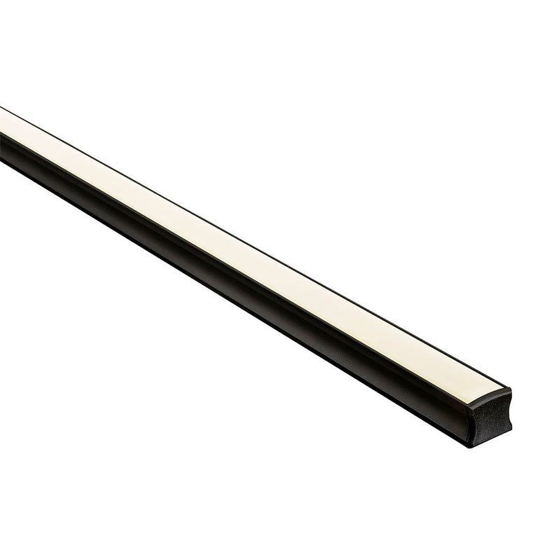 Deep Square 1 Meter 18x15mm Aluminium LED Profile Black - HV9693-1815-BLK