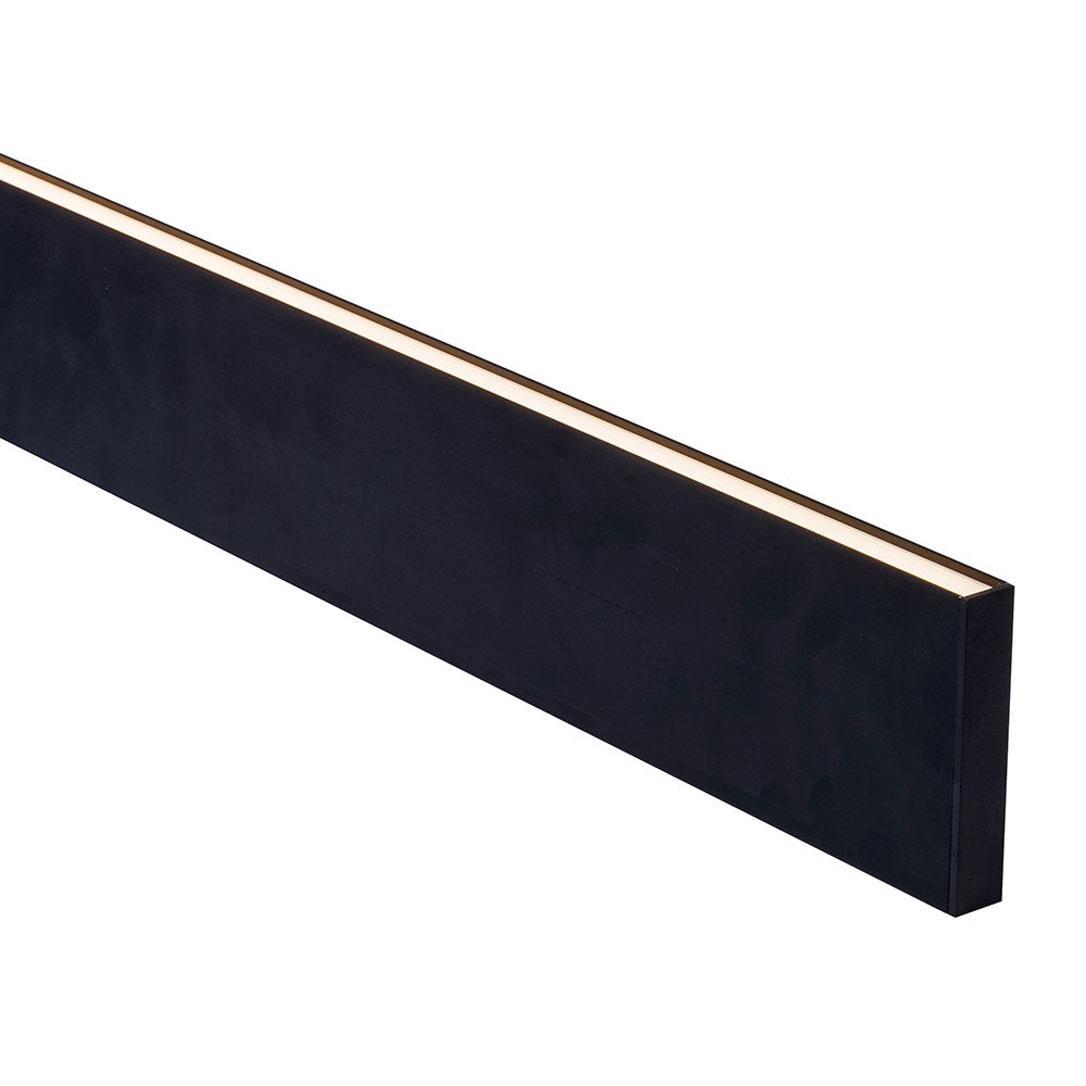 Suspended 3 Meter 18x96mm LED Aluminium Profile Black - HV9693-1896-BLK-3M