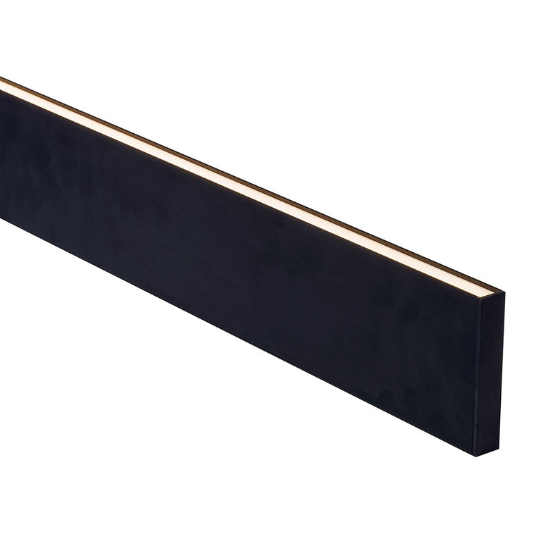 Suspended 3 Meter 18x96mm LED Aluminium Profile Black - HV9693-1896-BLK-3M