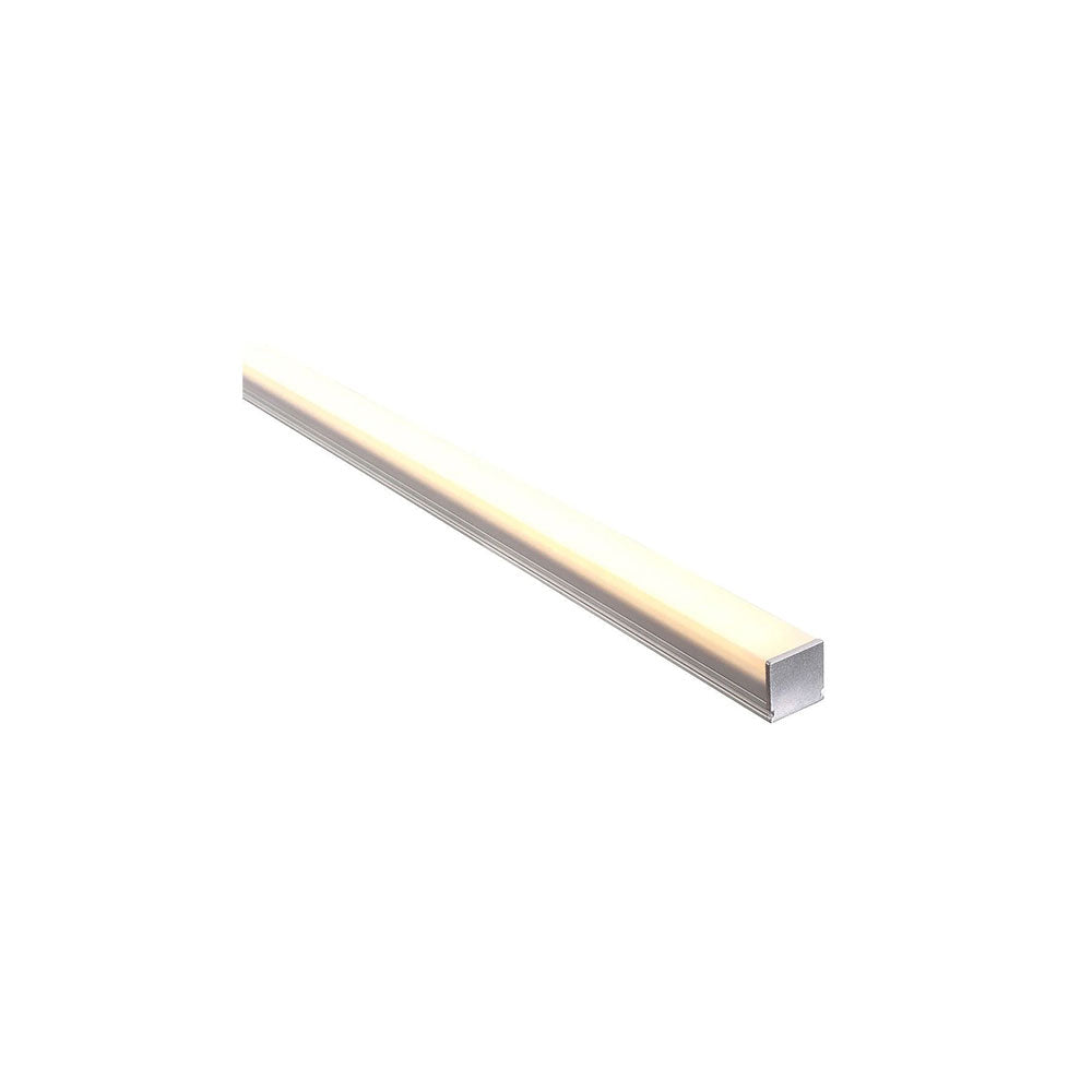 Shallow Square 2 Meter 21x21mm Aluminium LED Profile Silver - HV9693-2114-2M
