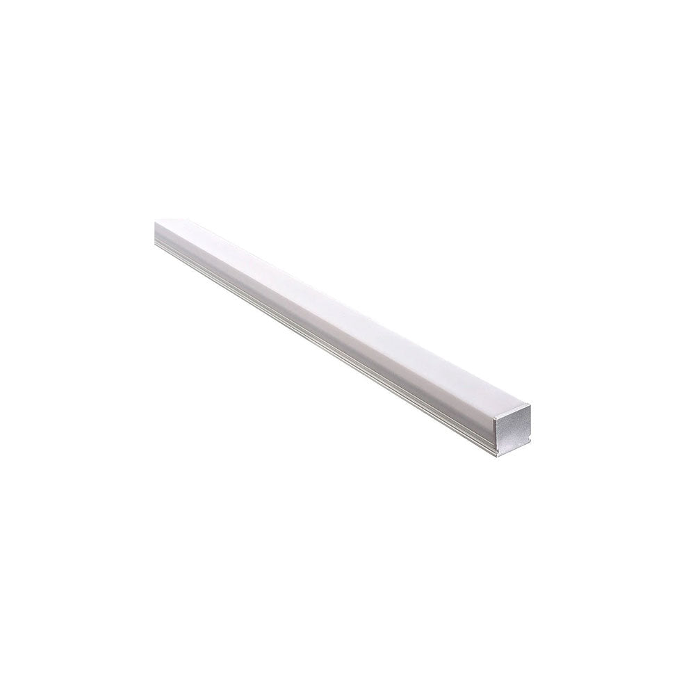 Shallow Square 2 Meter 21x21mm Aluminium LED Profile Silver - HV9693-2114-2M