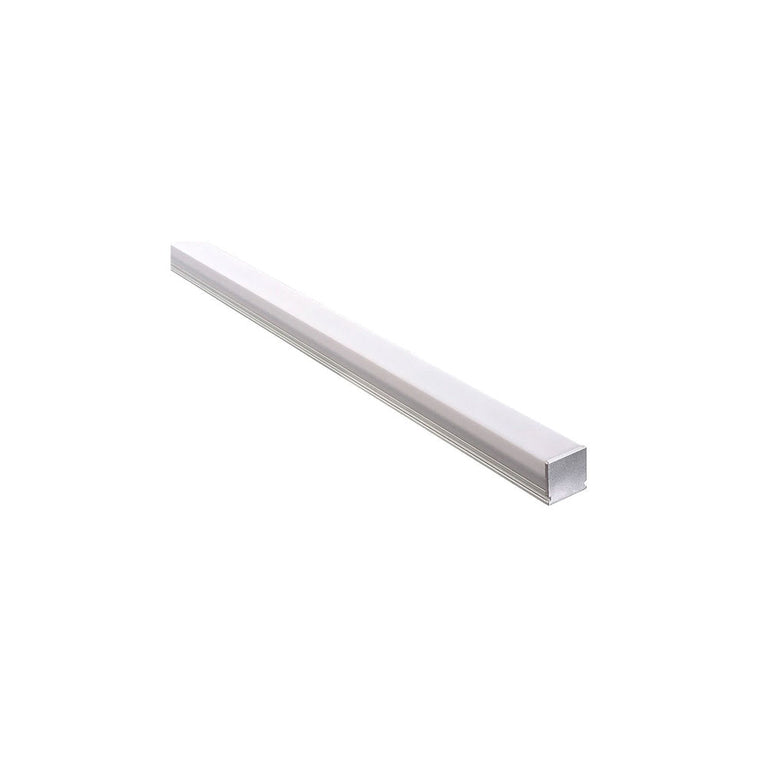 Shallow Square 2 Meter 21x21mm Aluminium LED Profile Silver - HV9693-2114-2M