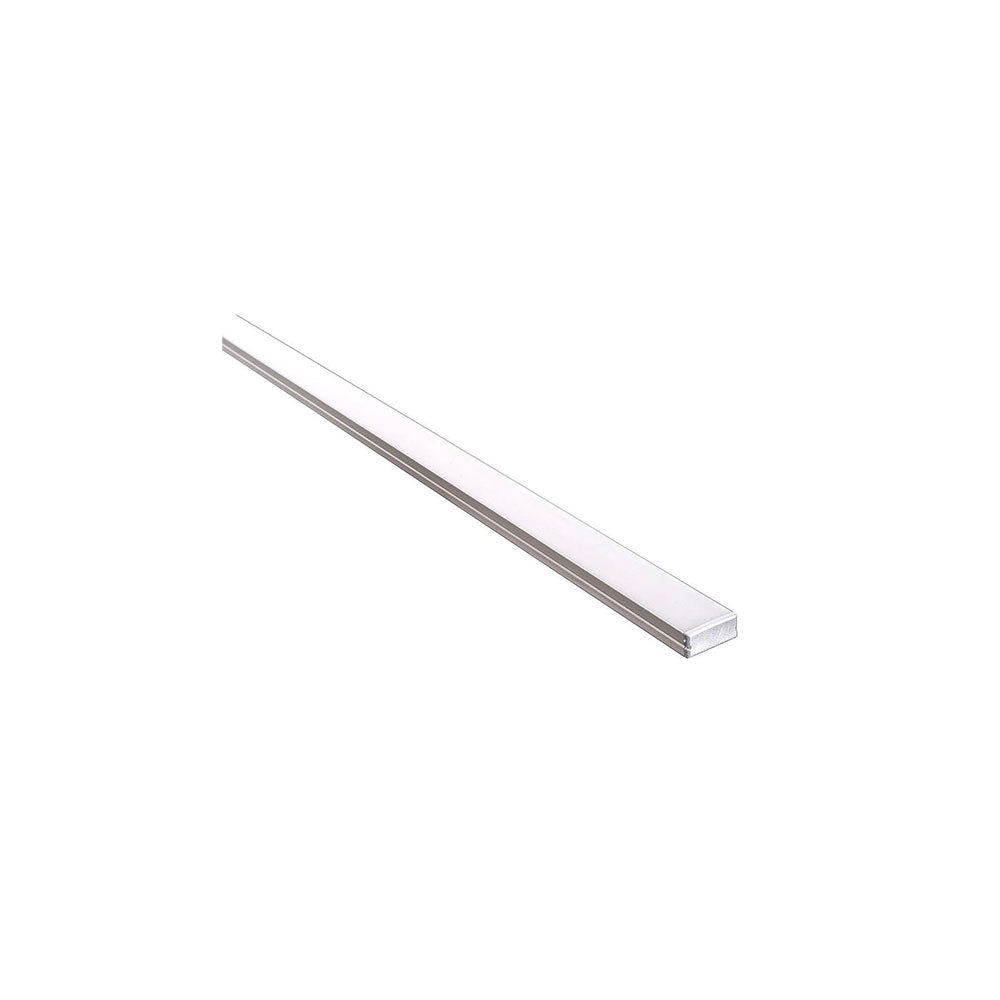 Shallow Square 2 Meter 23x10mm Aluminium LED Profile Silver - HV9693-2310-2M