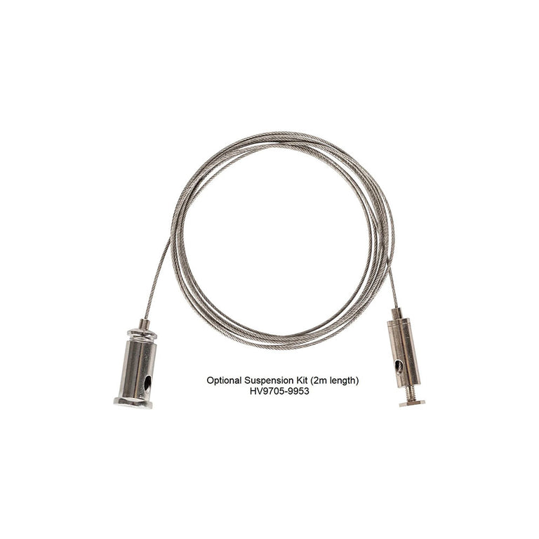 Suspended or Surface Mounted 1 Meter 35x37mm Aluminium LED Profile Silver - HV9693-3537