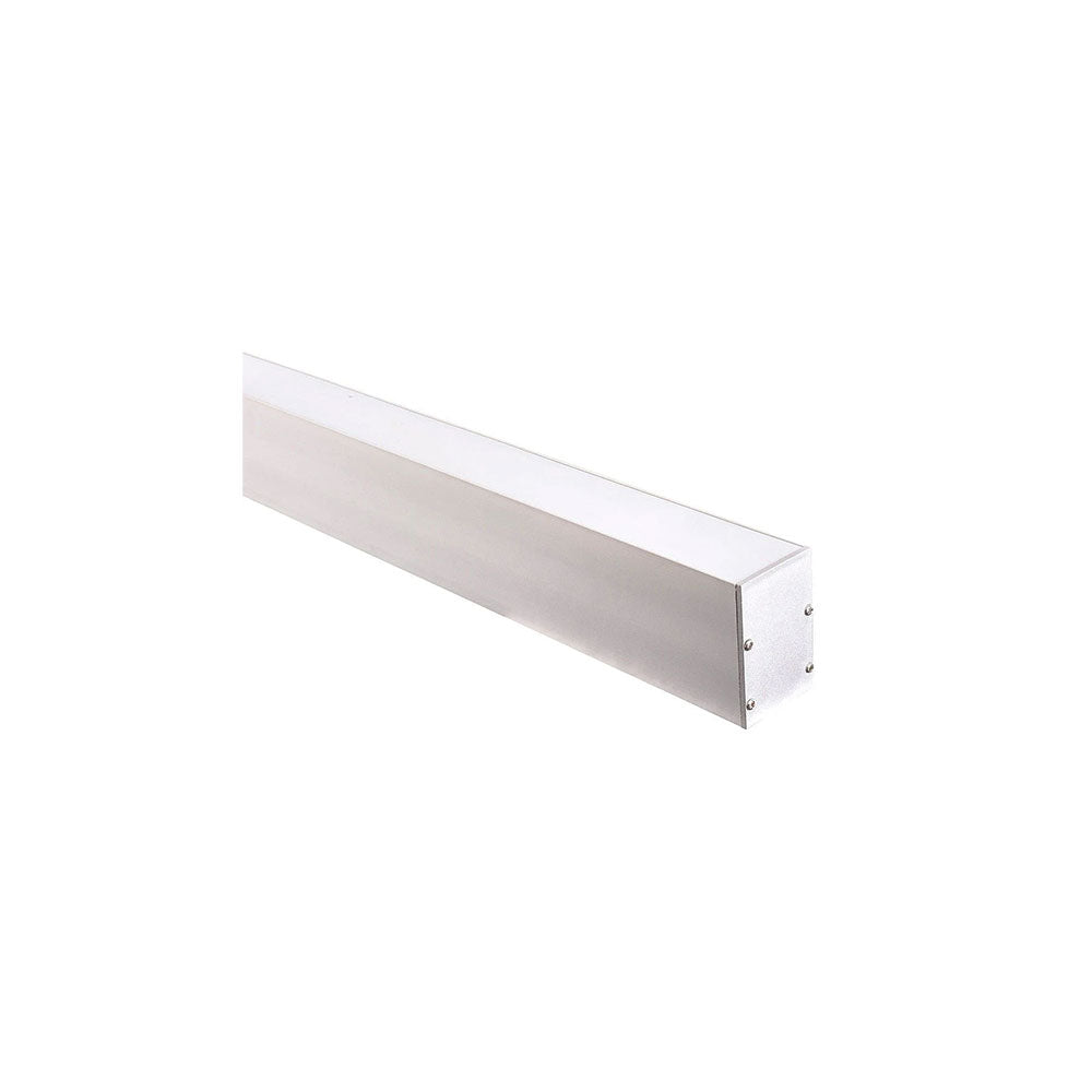 Suspended or Surface Mounted 3 Meter 49x75mm Aluminium LED Profile Silver - HV9693-4975-3M