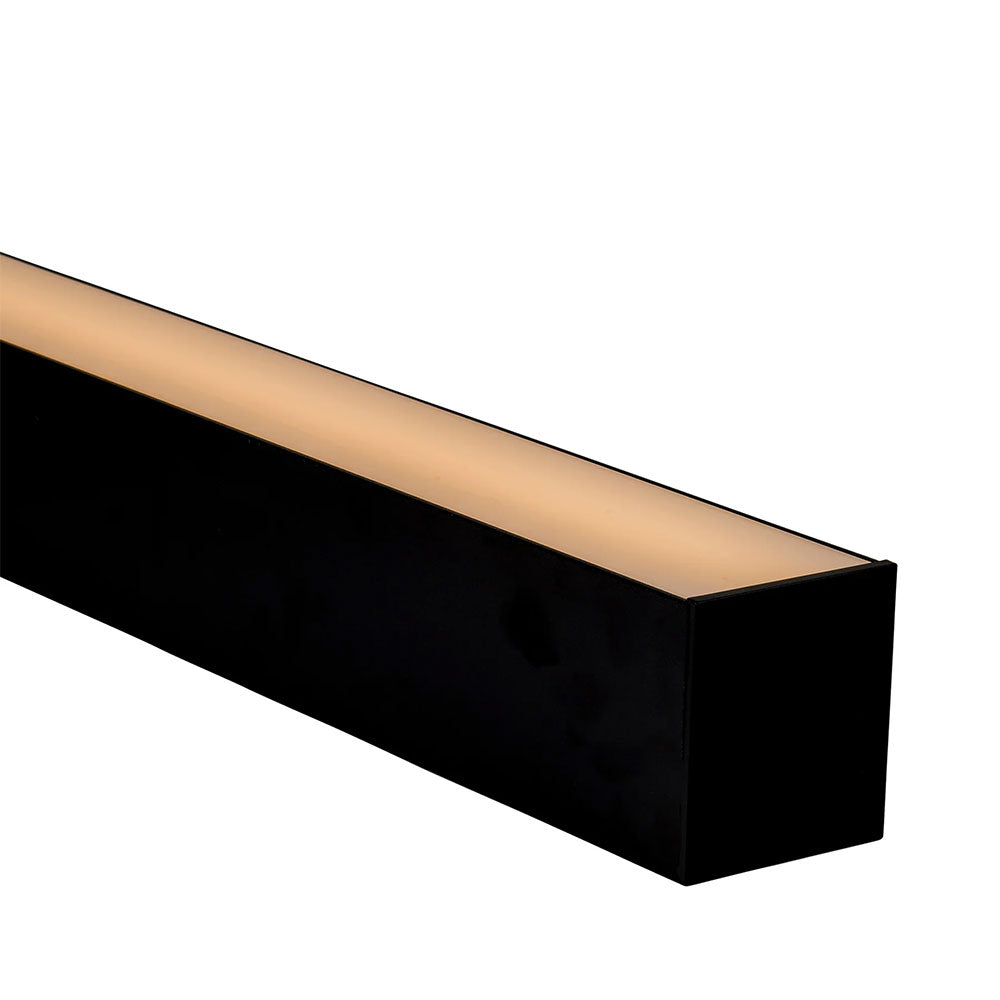 Suspended or Surface Mounted 1 Meter 82x90mm Aluminium LED Profile Black - HV9693-8090-BLK