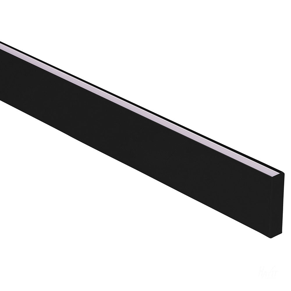Side Mounted 2 meter 11x45mm Aluminium LED Profile Black - HV9694-1145-BLK-2M