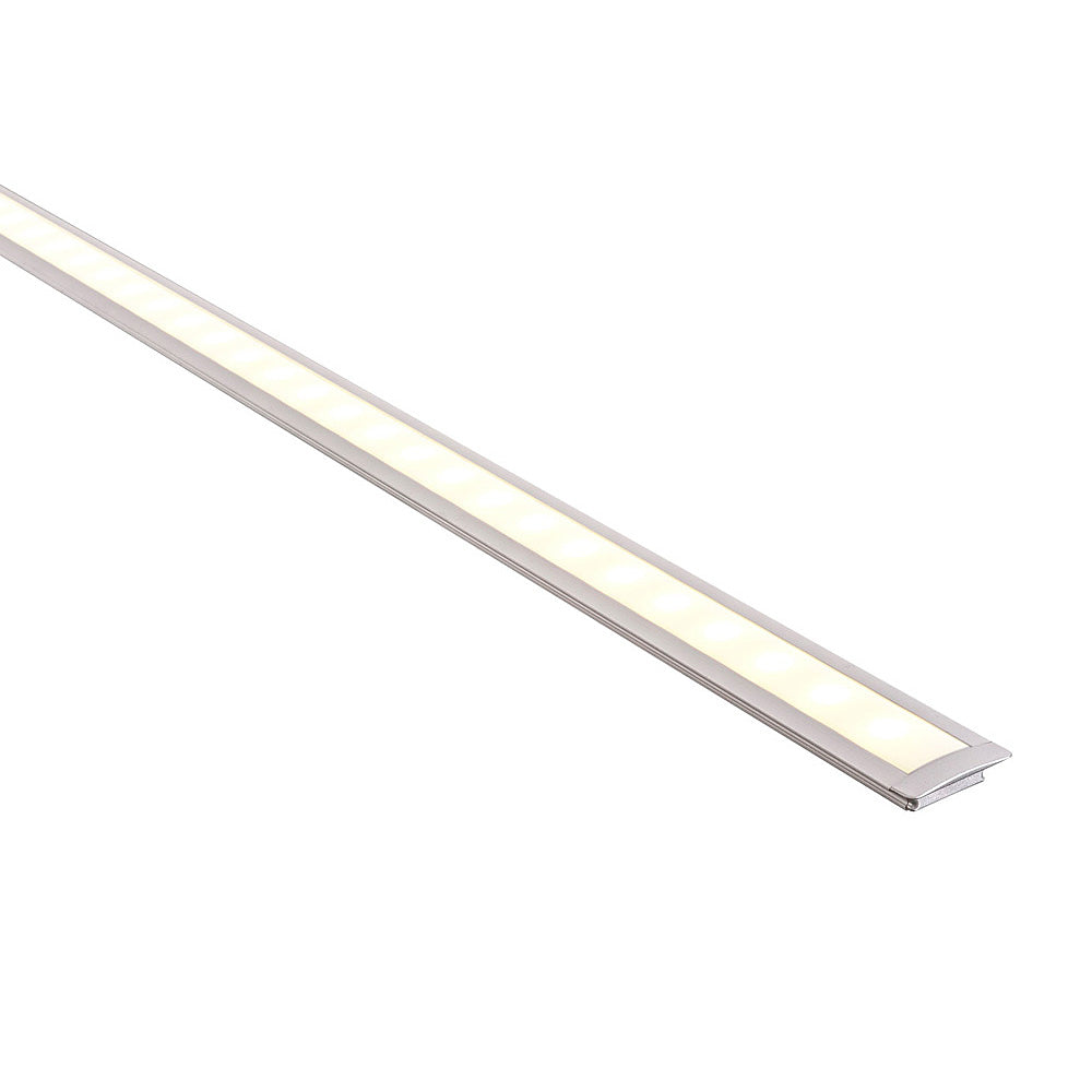 Shallow Square Recessed or Surface Mounted 3 Meter 25x9mm Winged Aluminium LED Profile Silver - HV9695-2507-3M