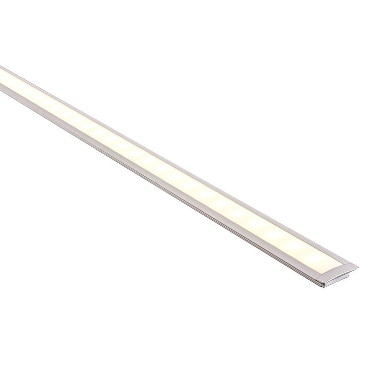 Shallow Square Recessed or Surface Mounted 3 Meter 25x9mm Winged Aluminium LED Profile Silver - HV9695-2507-3M