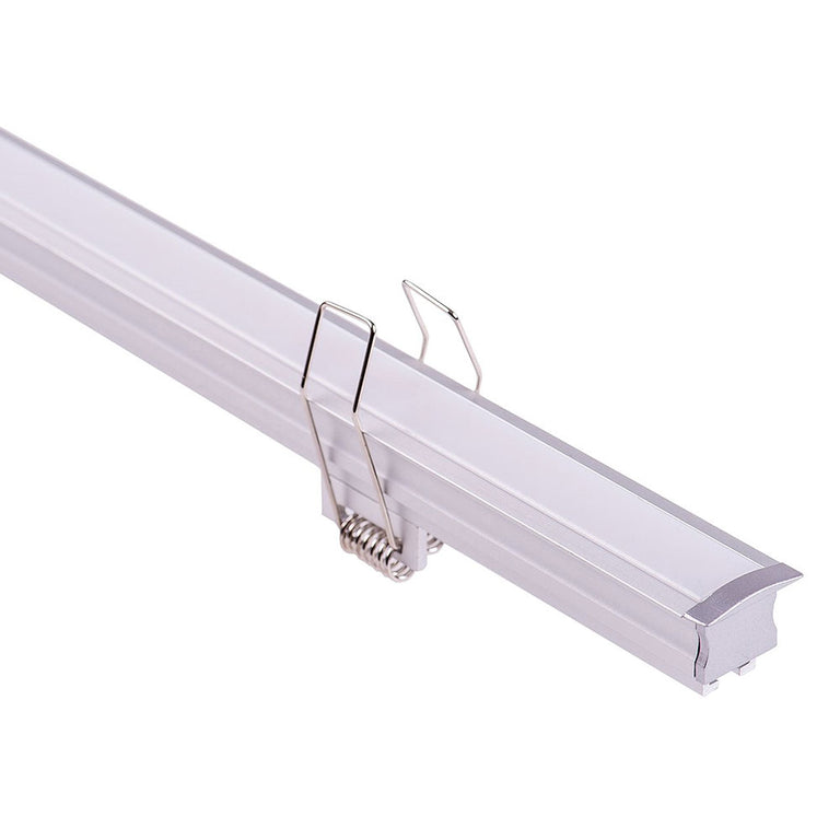 Deep Square Recessed 1 Meter 24x20mm Winged Aluminium LED Profile Silver - HV9695-2520