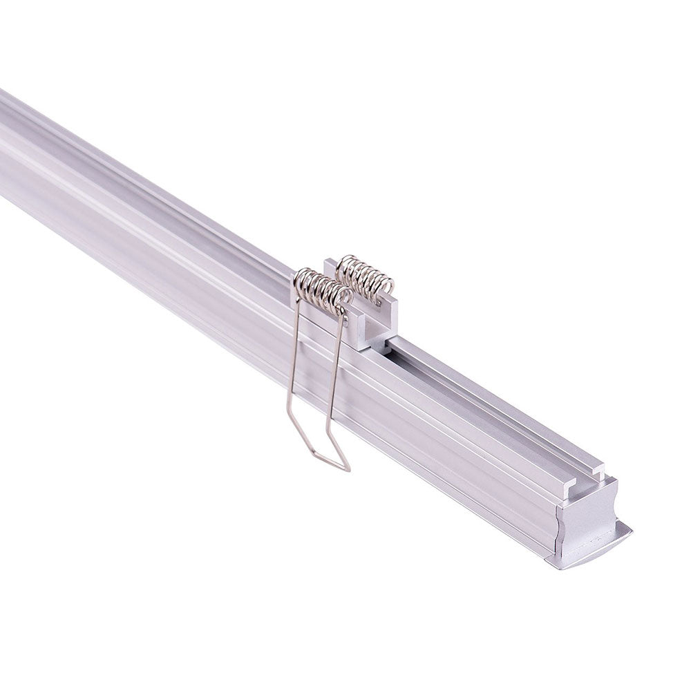 Deep Square Recessed 1 Meter 24x20mm Winged Aluminium LED Profile Silver - HV9695-2520