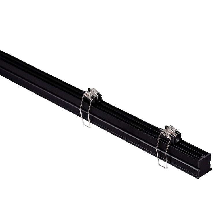 Deep Recessed Anti Glare 3 Meter 29x26mm Winged Aluminium LED Profile Black - HV9695-2926-BLK-3M