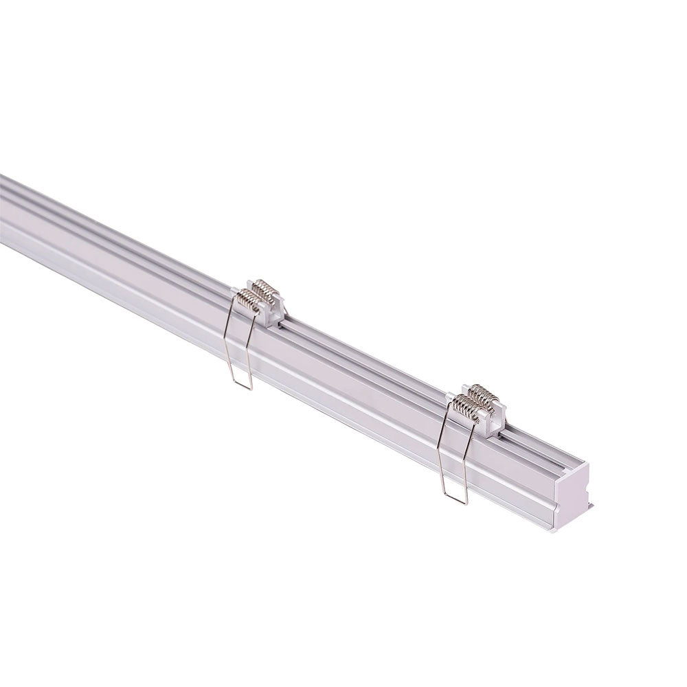 Deep Recessed Anti Glare 3 Meter 29x26mm Winged Aluminium LED Profile Silver - HV9695-2926-3M