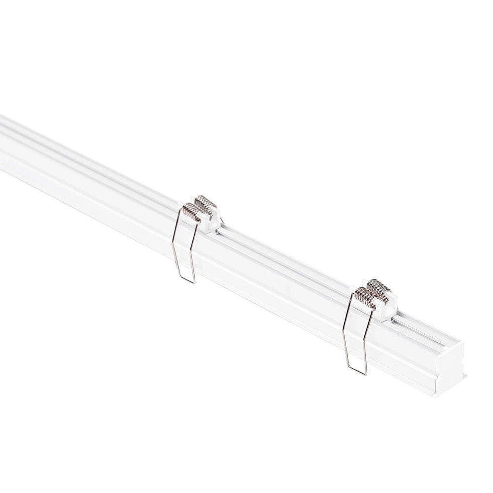 Deep Recessed Anti Glare 3 Meter 29x26mm Winged Aluminium LED Profile White - HV9695-2926-WHT-3M