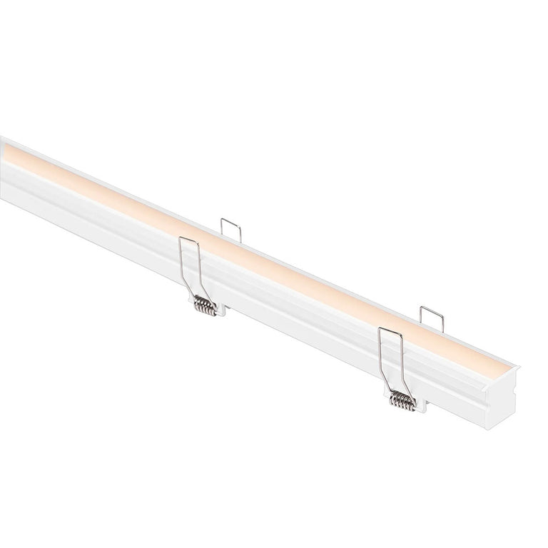 Deep Recessed Anti Glare 3 Meter 29x26mm Winged Aluminium LED Profile White - HV9695-2926-WHT-3M