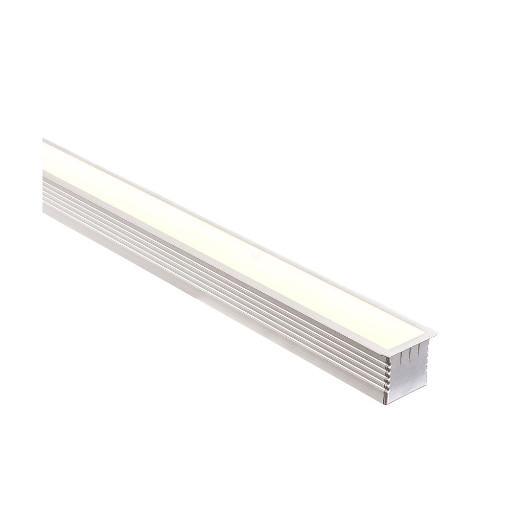 Deep Square Recessed 1 Meter 44x40mm Winged Aluminium LED Profile Silver - HV9695-4540