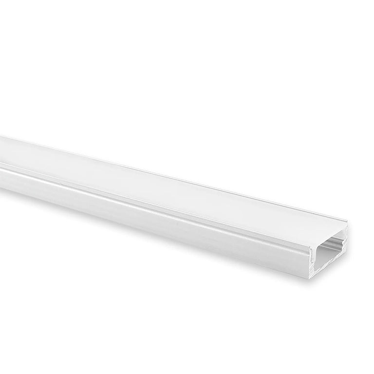 Shallow Square 2 Meter 17x8mm Aluminium LED Profile Silver - HV9699-1708-2M