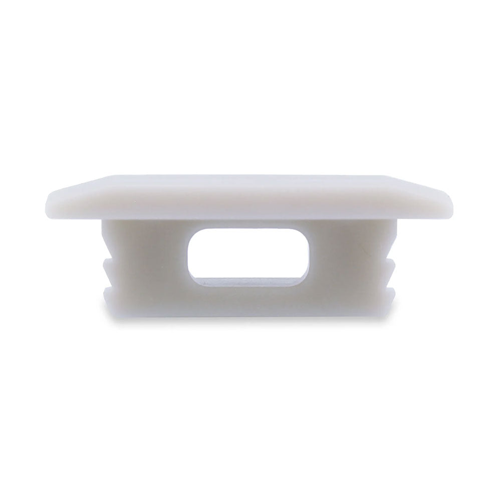 Shallow Square Surface Mounted or Recessed 2 Meter 23x8mm Winged Aluminium LED Profile Silver - HV9699-2308-2M