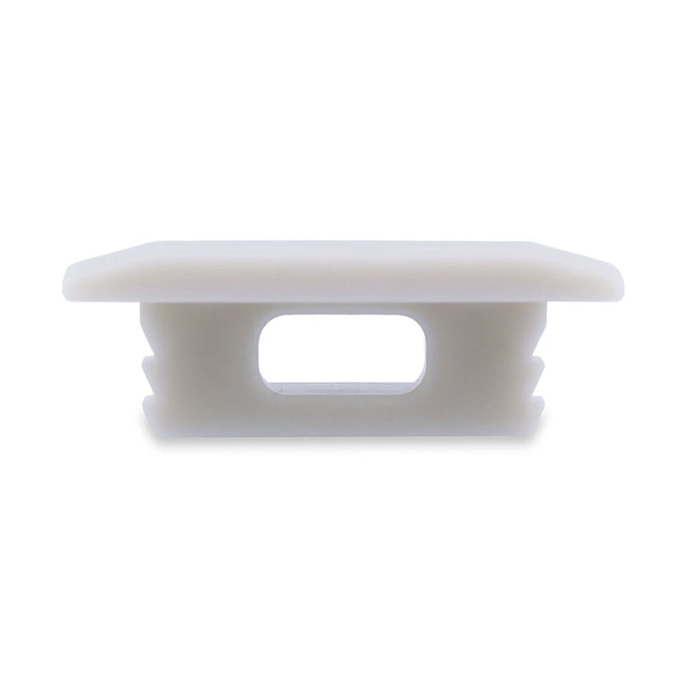 Shallow Square Surface Mounted or Recessed 2 Meter 23x8mm Winged Aluminium LED Profile Silver - HV9699-2308-2M